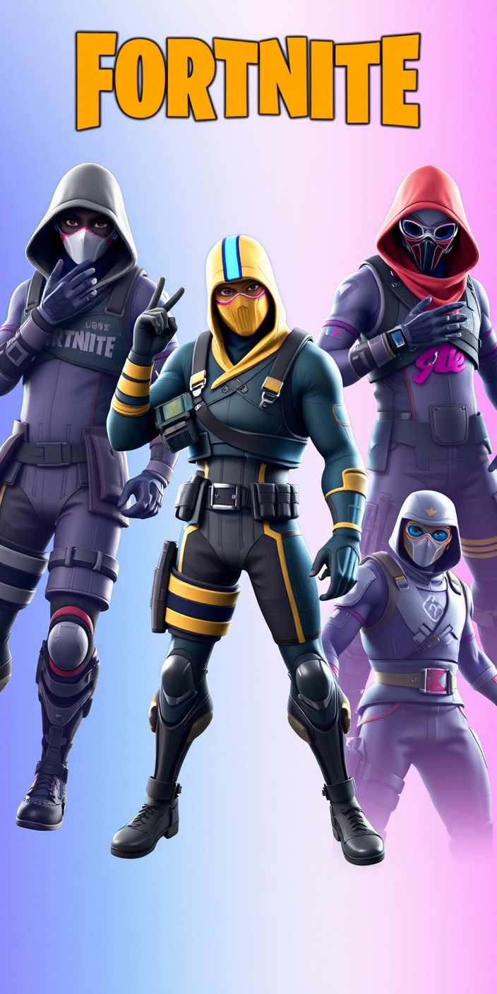 Fortnite skins 7 Phone Wallpaper