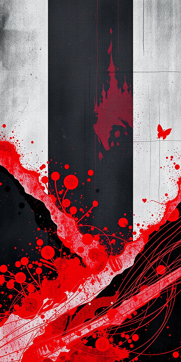 Black and red 9 Phone Wallpaper