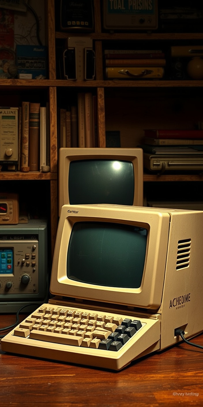 Vintage computer 3 Phone Wallpaper
