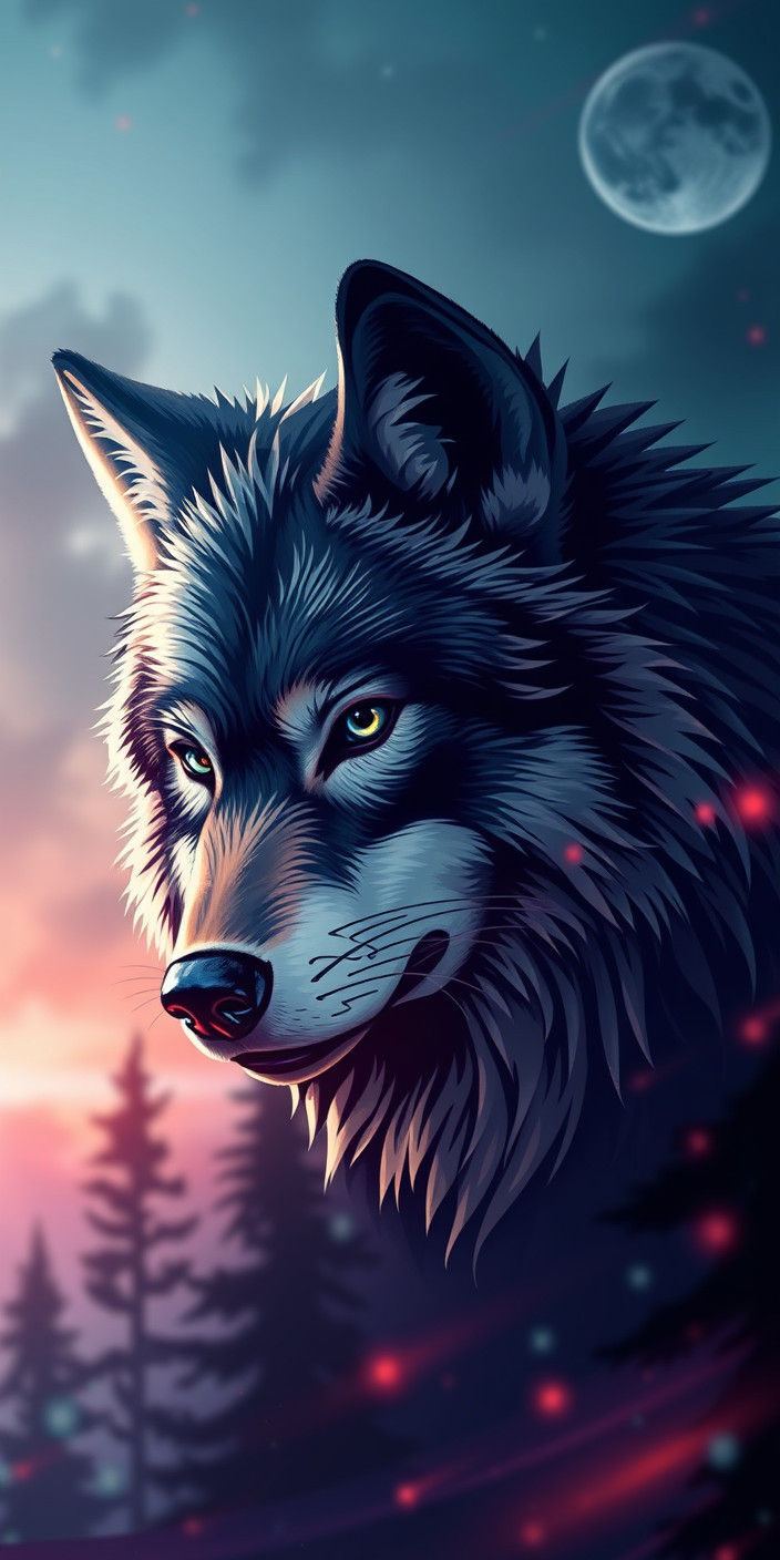 Wolf 8 Phone Wallpaper