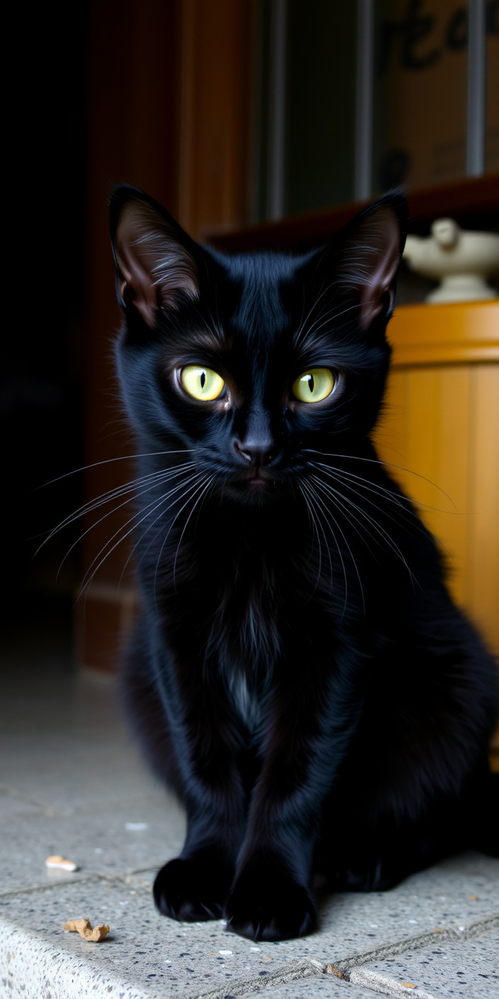 Black cat 7 Phone Wallpaper