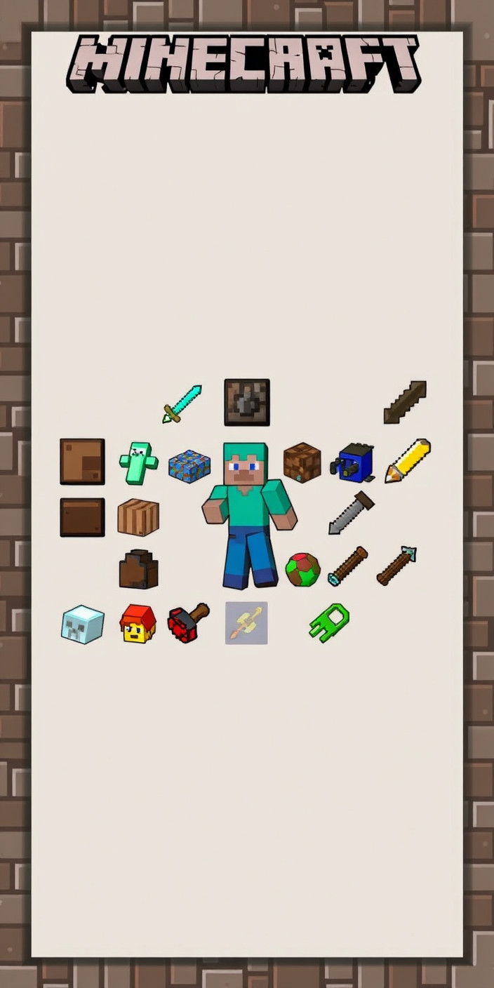 Minecraft inventory 1 Phone Wallpaper
