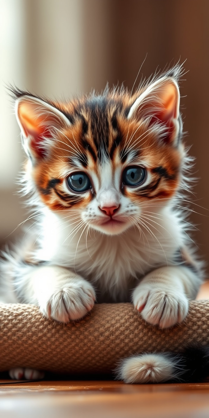 Cute kitten 8 Phone Wallpaper
