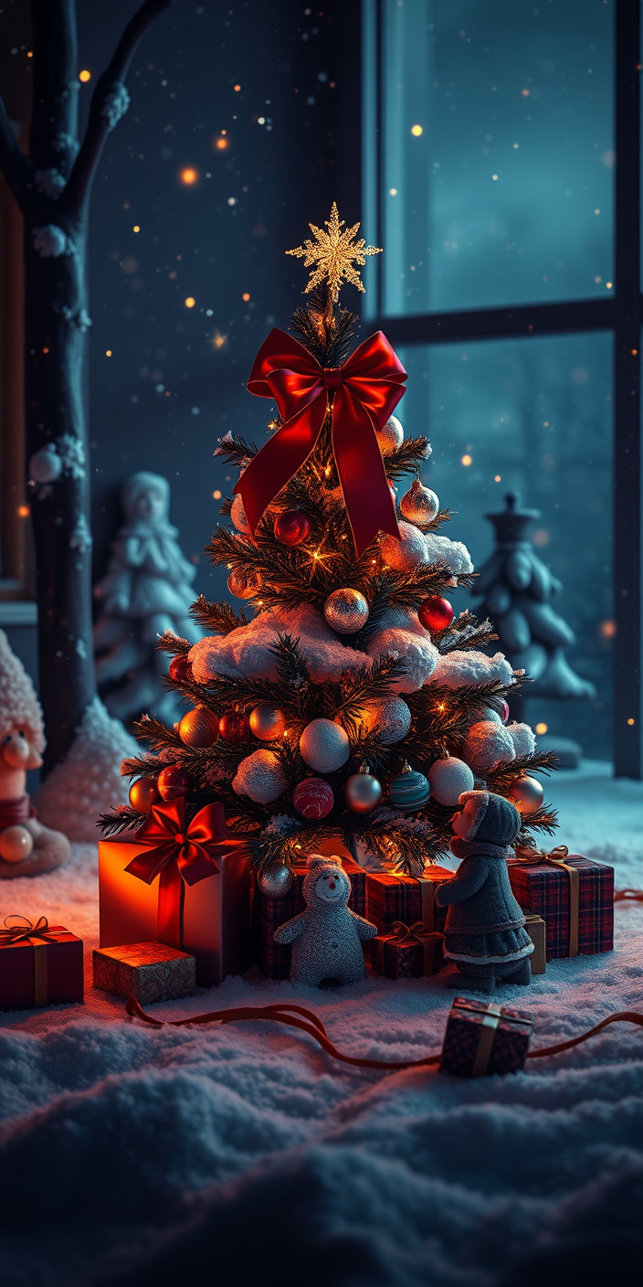 Christmas  laptop 5 Phone Wallpaper