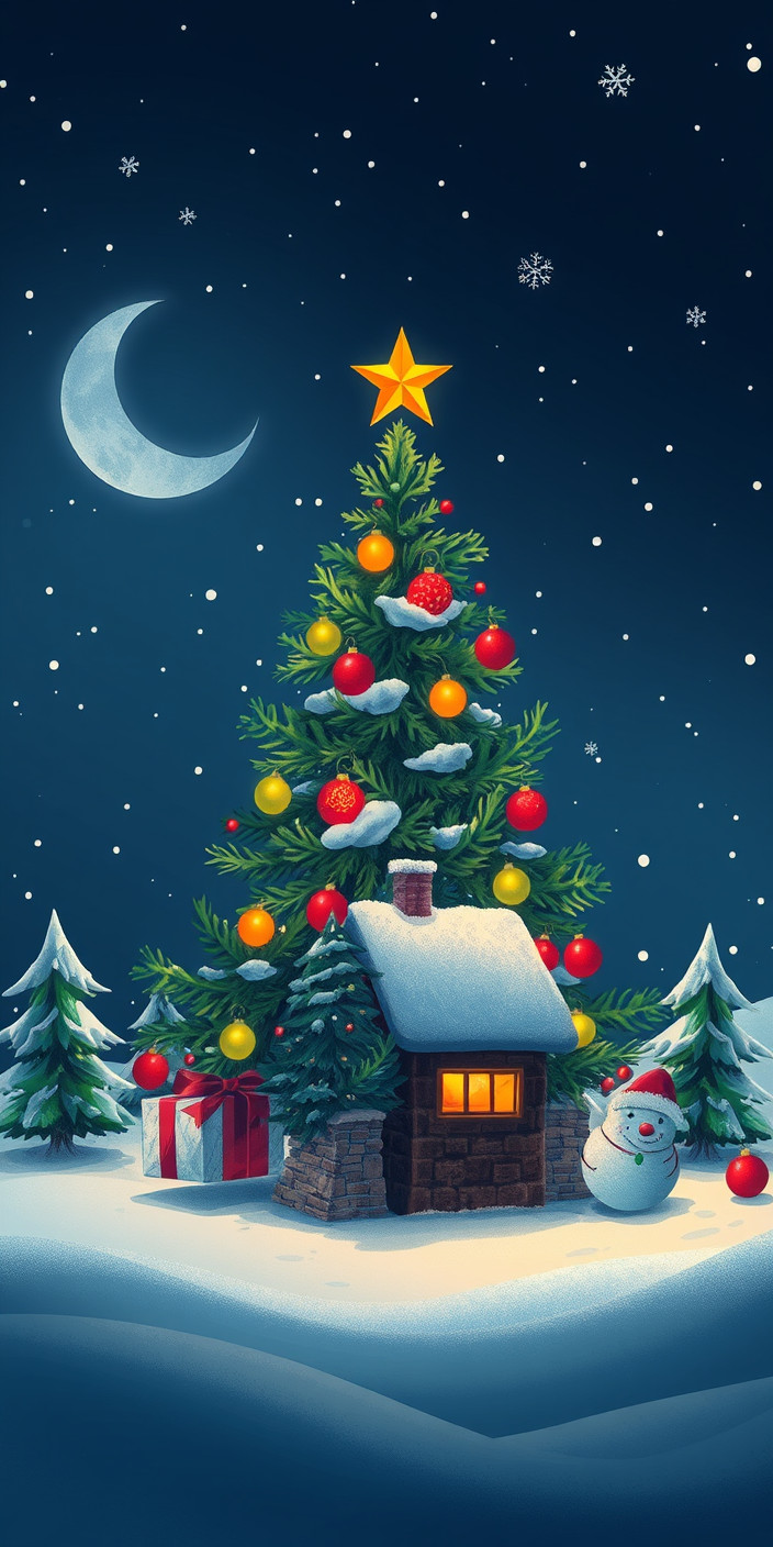 Christmas  laptop 6 Phone Wallpaper