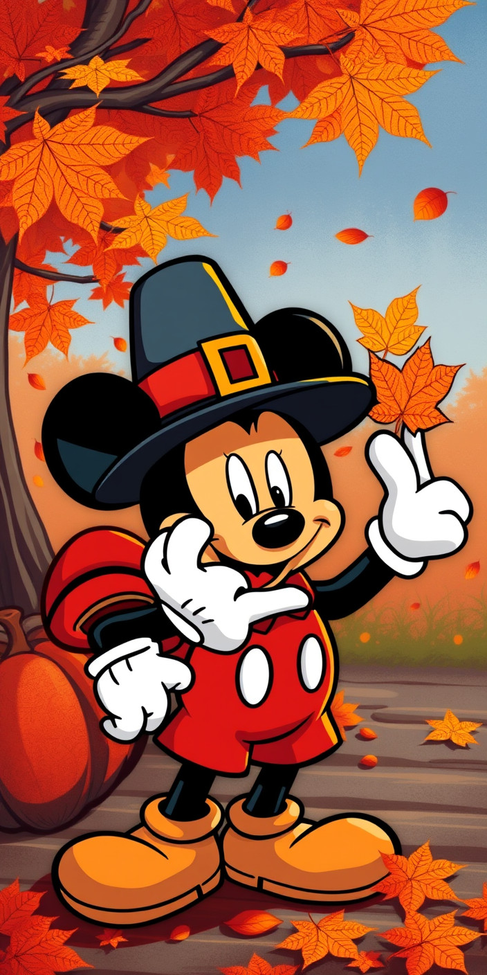 Mickey mouse thanksgiving 4 Phone Wallpaper