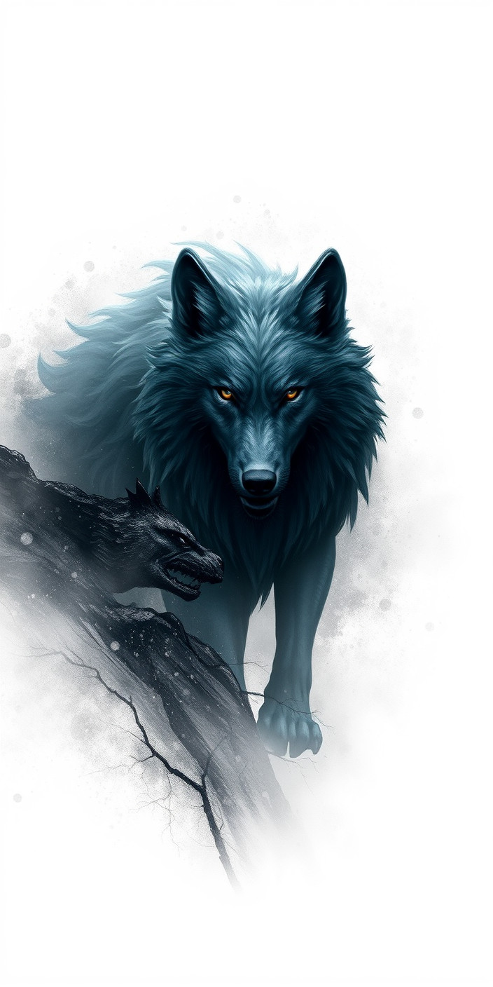 Ghost wolf 1 Phone Wallpaper