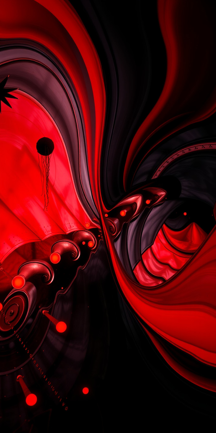 Red and black abstract 10 Phone Wallpaper