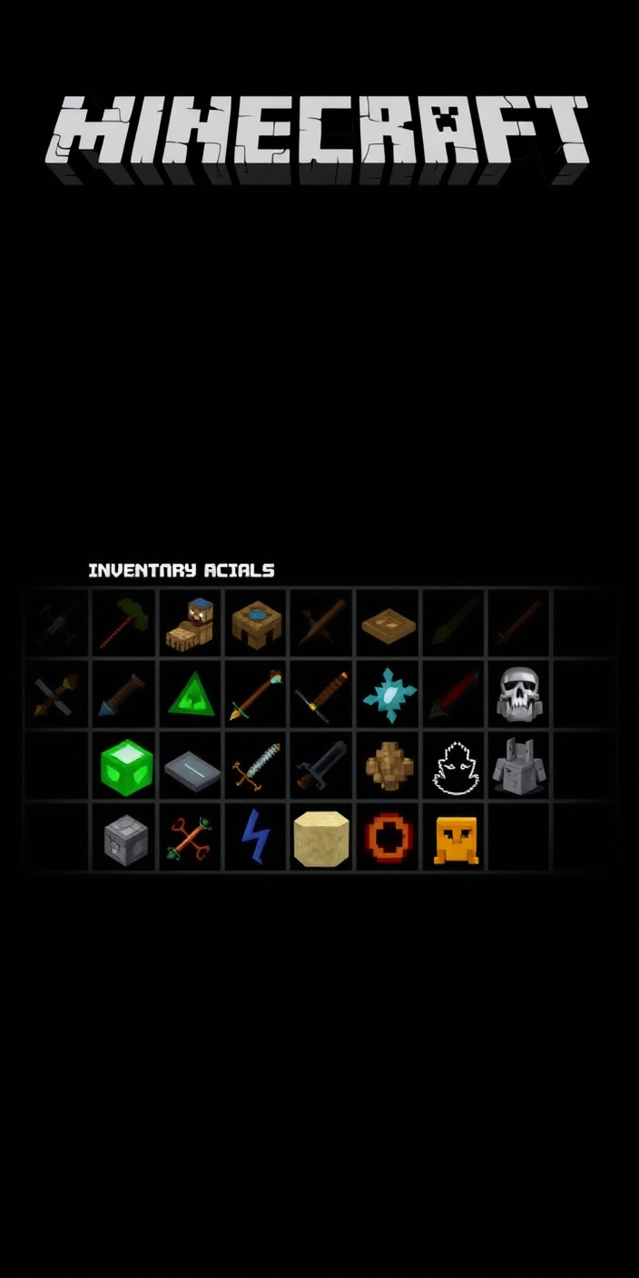 Minecraft inventory 11 Phone Wallpaper