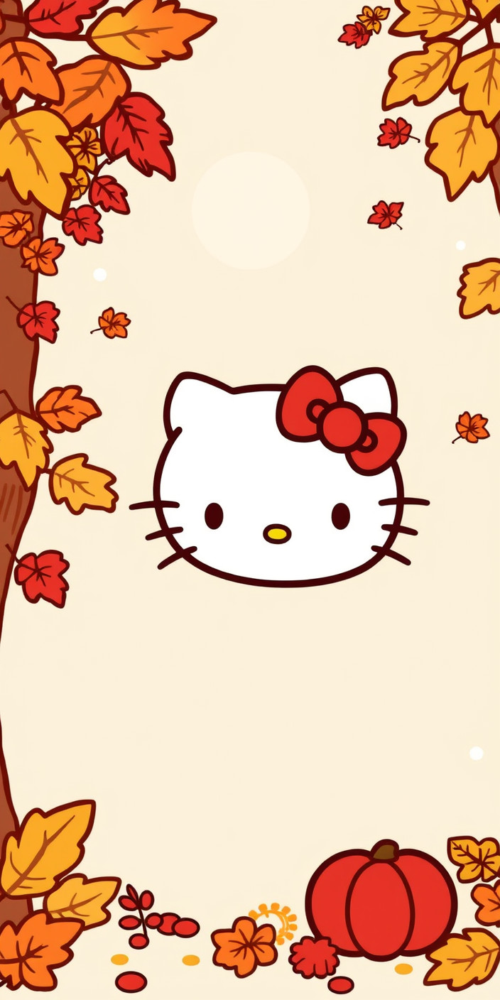 Hello kitty thanksgiving 7 Phone Wallpaper