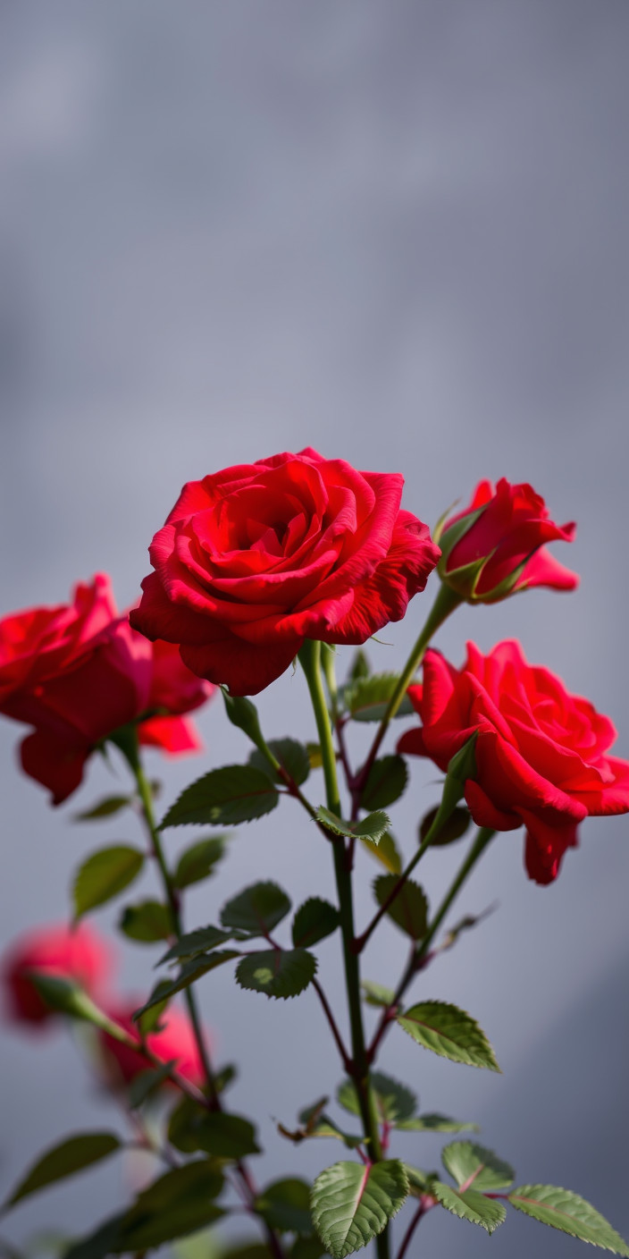 Red roses 3 Phone Wallpaper