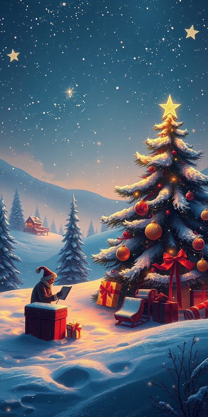 Christmas  computer 4 Phone Wallpaper