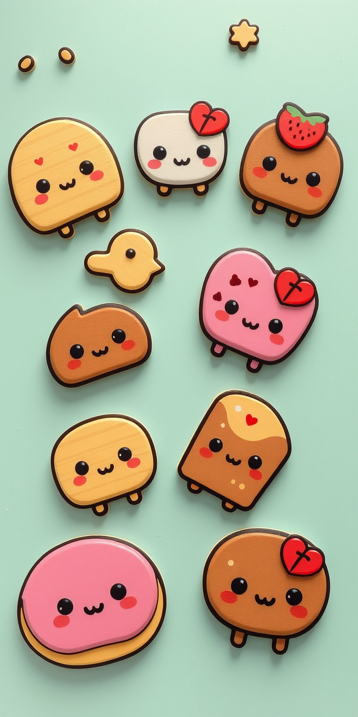 Kawaii food 8 Phone Wallpaper