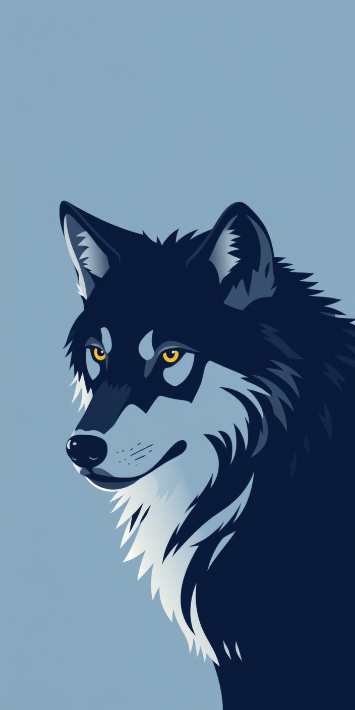 Minimalist wolf 11 Phone Wallpaper