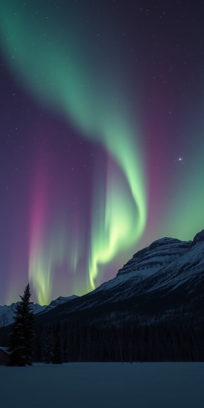 Northern lights 2 Phone Wallpaper