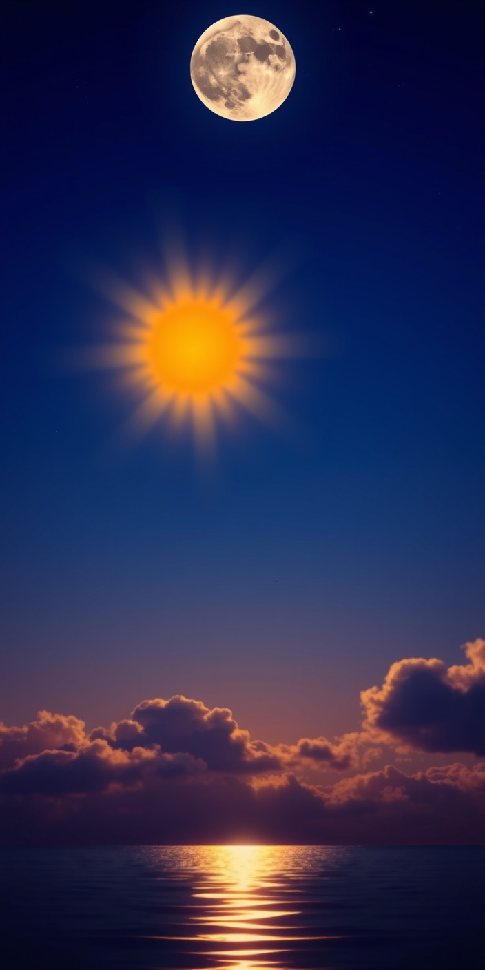 Sun and moon 10 Phone Wallpaper