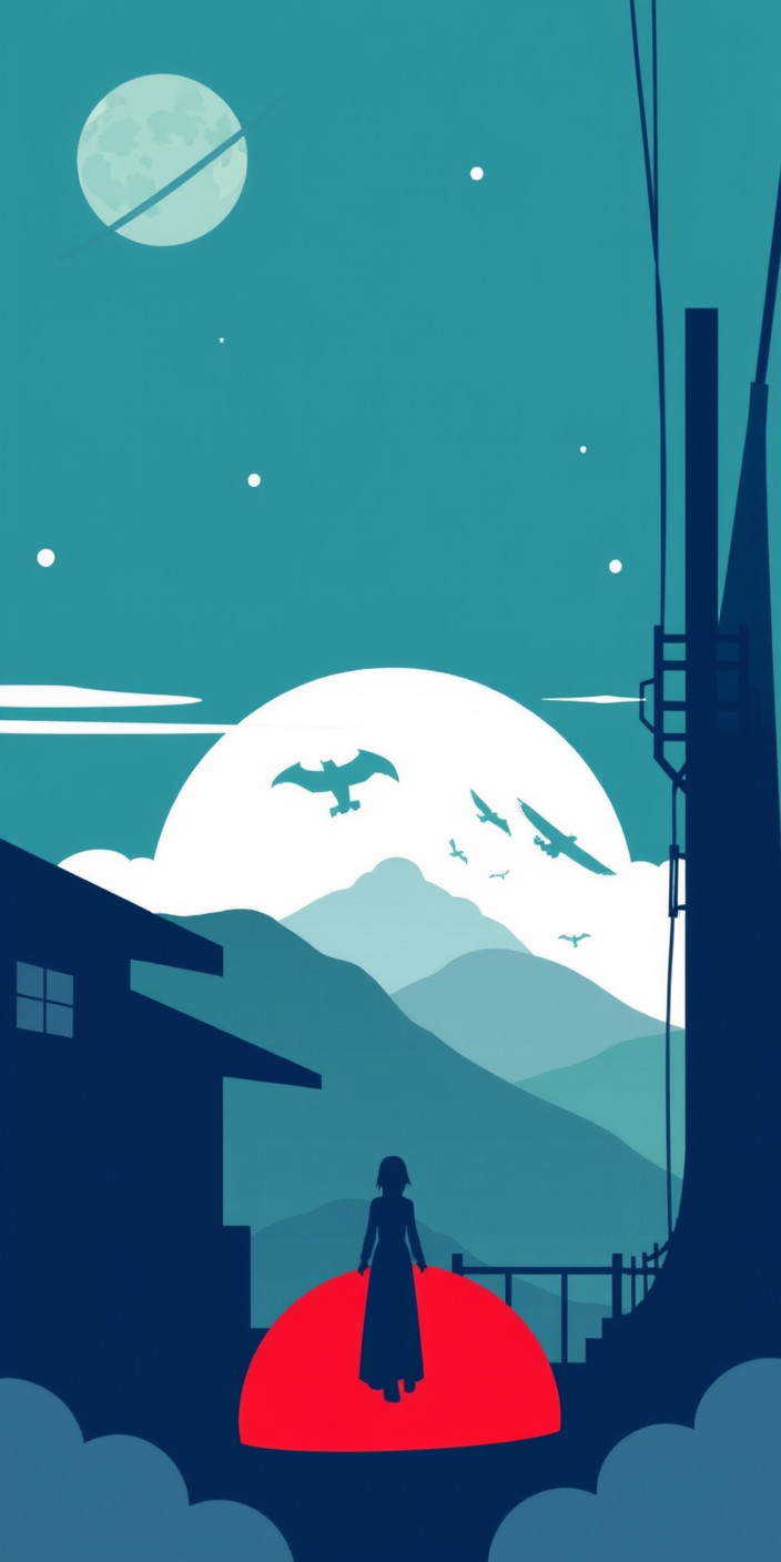 Anime minimalist 8 Phone Wallpaper