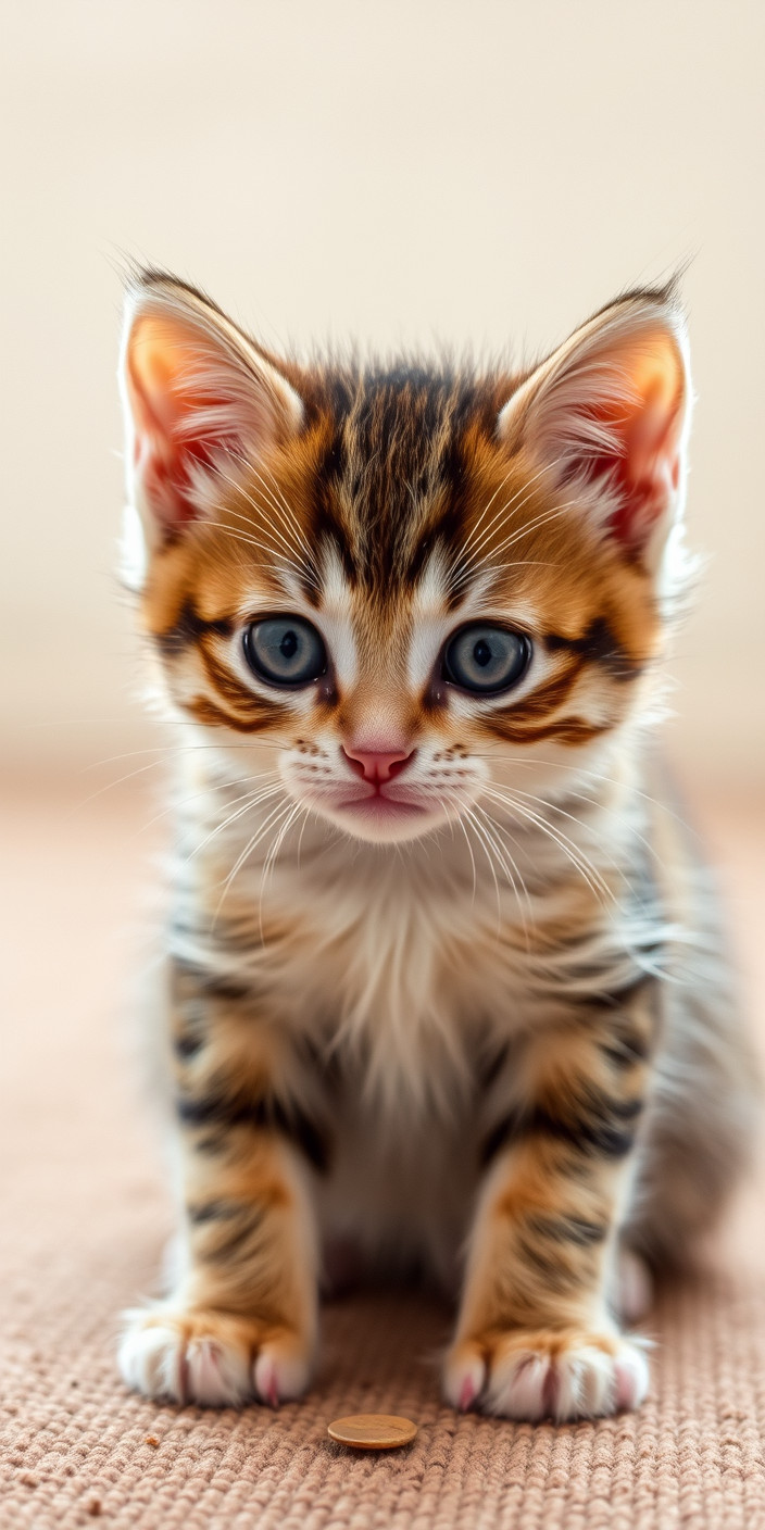 Cute kitten 3 Phone Wallpaper
