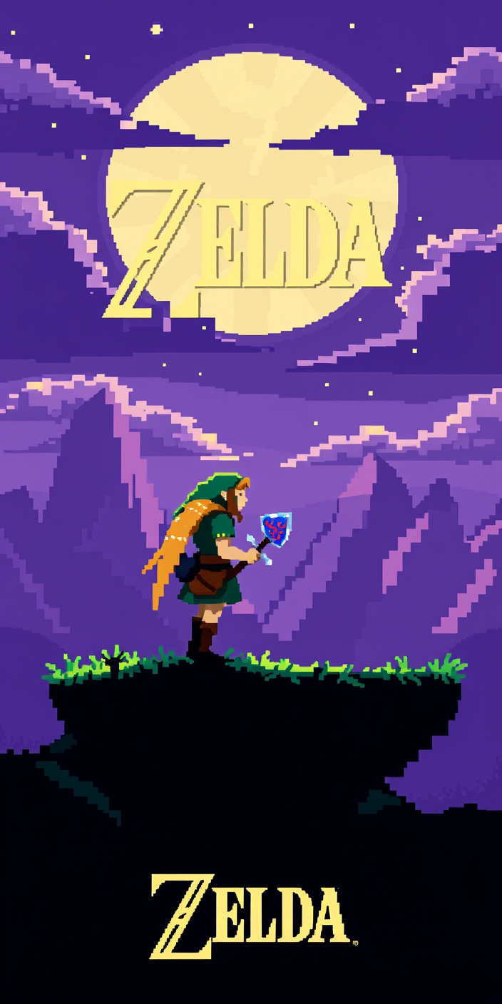 8 bit zelda 3 Phone Wallpaper