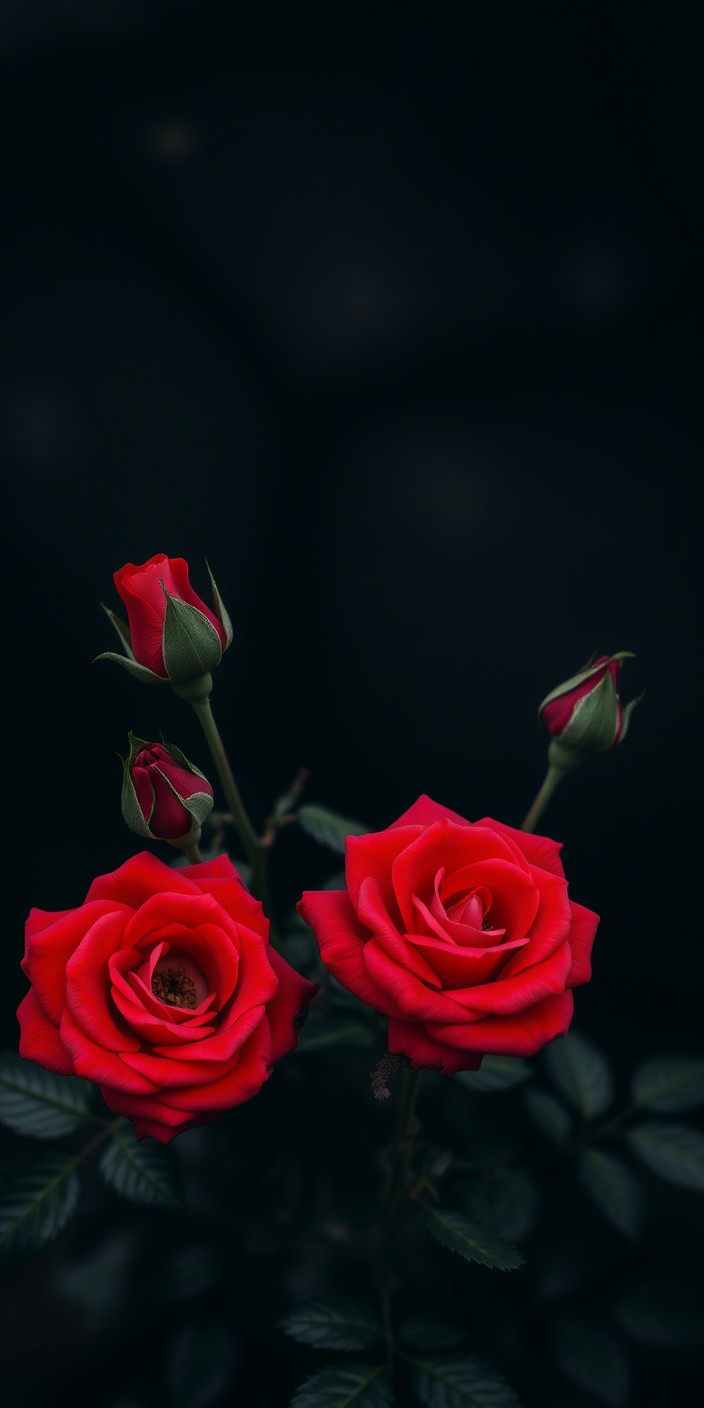 Red roses 1 Phone Wallpaper