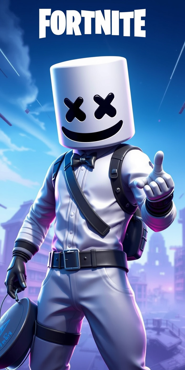 Marshmello fortnite 6 Phone Wallpaper