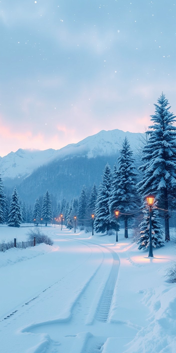 Winter scenes 1 Phone Wallpaper