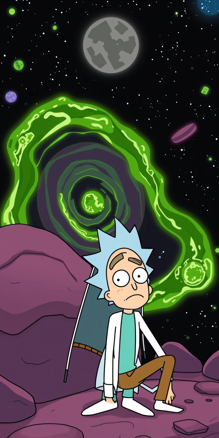 Rick and morty 8 Phone Wallpaper