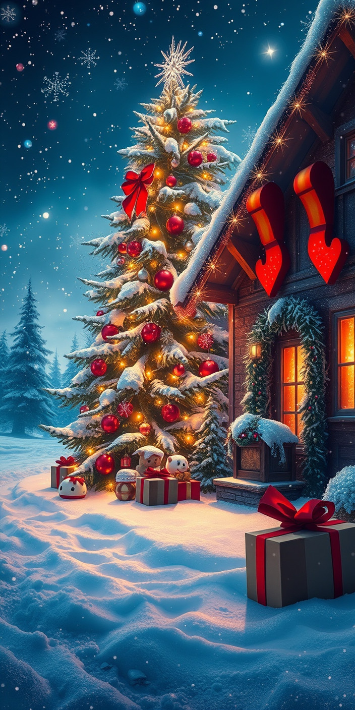 Christmas  for laptop 9 Phone Wallpaper