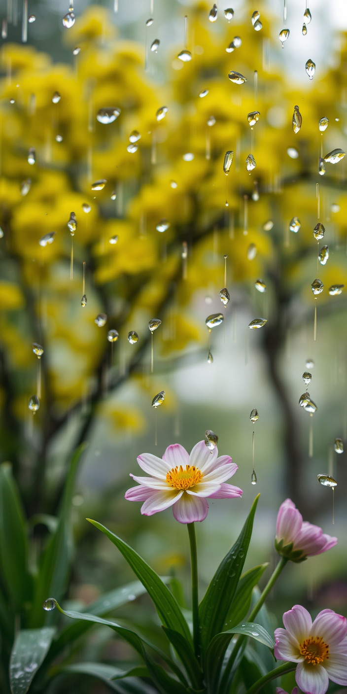 Rainy spring 7 Phone Wallpaper