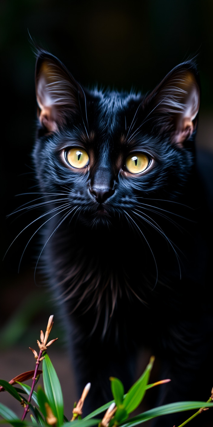 Black cat 8 Phone Wallpaper