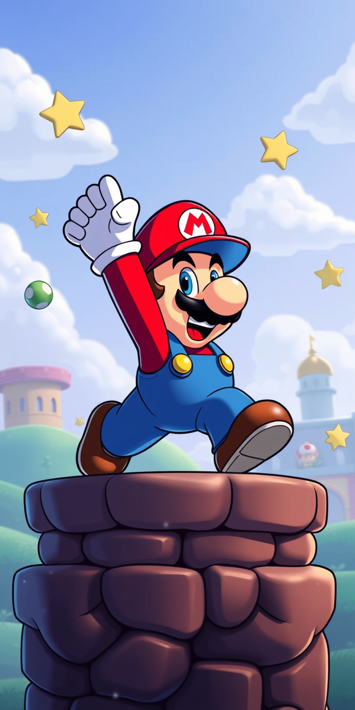 Super mario 8 Phone Wallpaper