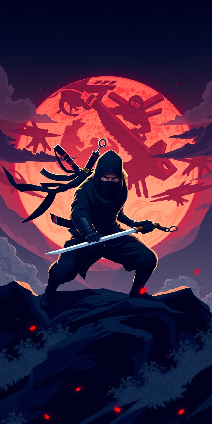 Ninja 10 Phone Wallpaper