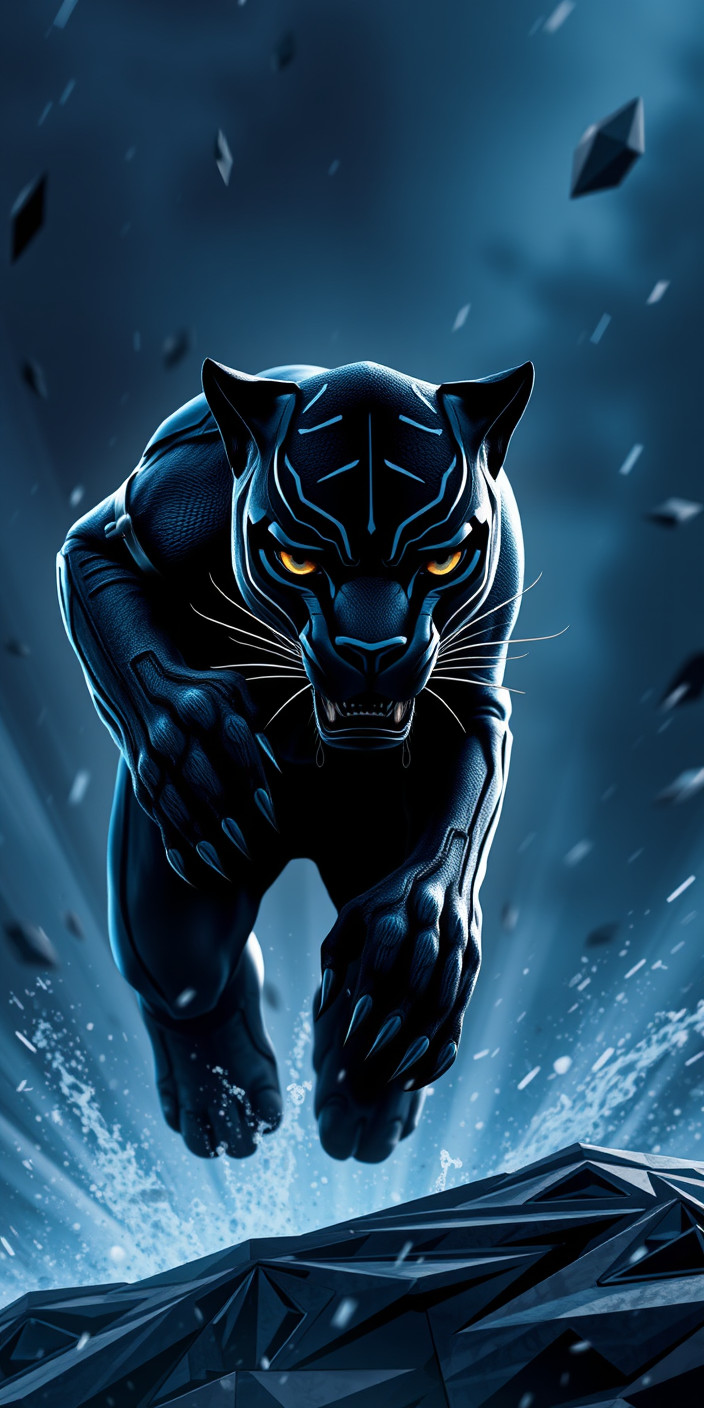 Black panther 12 Phone Wallpaper