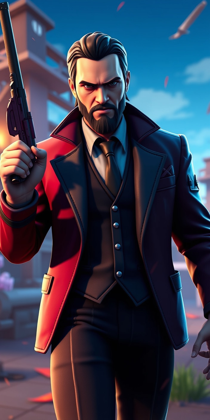 Fortnite john wick 9 Phone Wallpaper