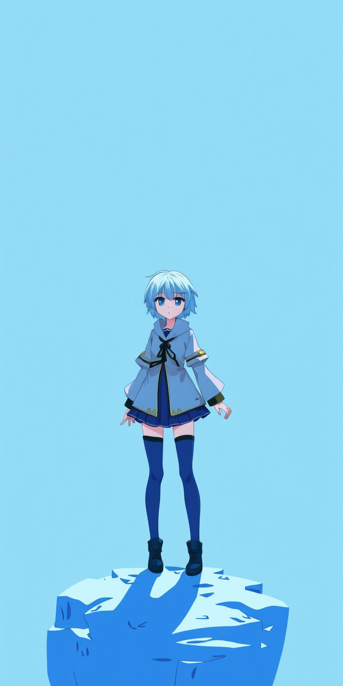 Blue anime 2 Phone Wallpaper