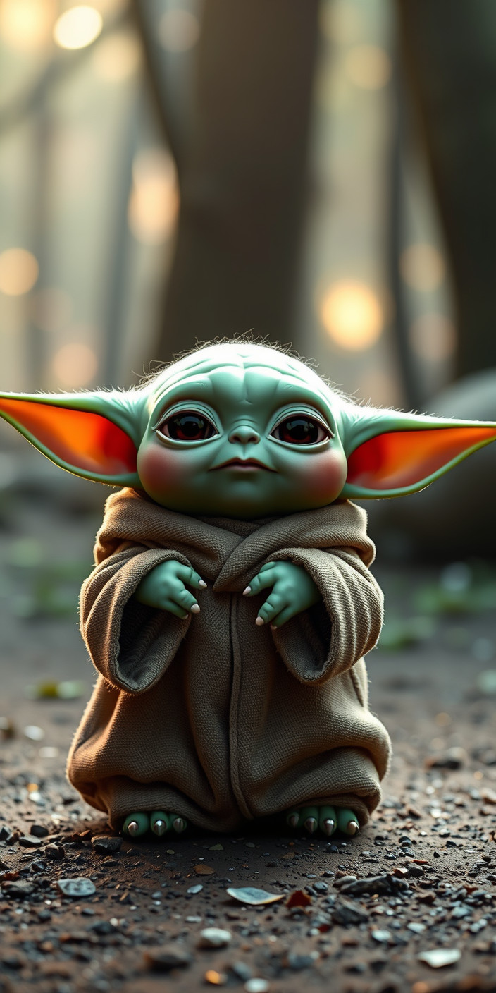 Baby yoda  cute 4 Phone Wallpaper