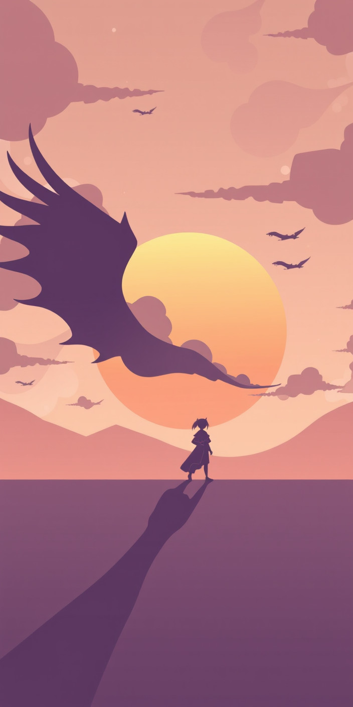 Minimalist anime 8 Phone Wallpaper