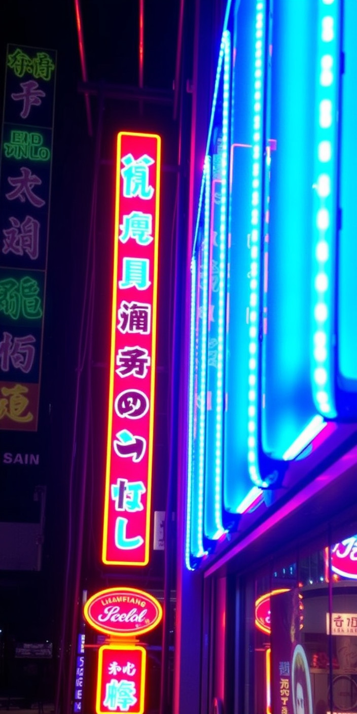 Neon lights i 3 Phone Wallpaper