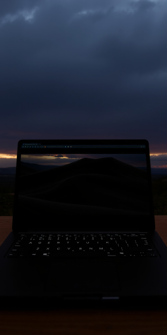 Black laptop 5 Phone Wallpaper
