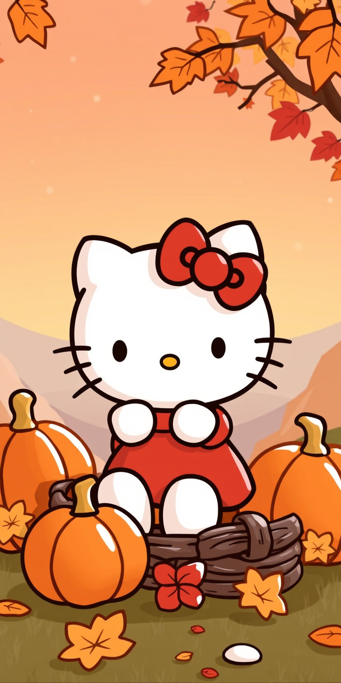 Hello kitty thanksgiving 6 Phone Wallpaper