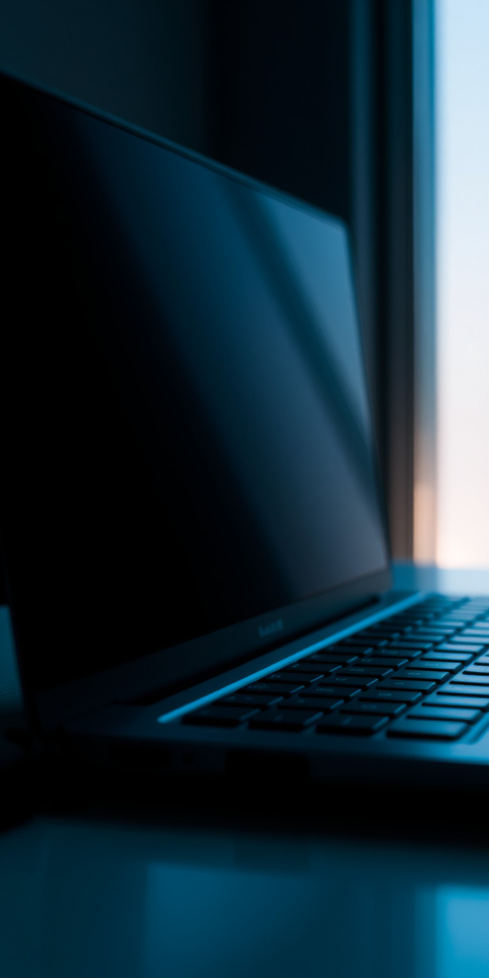 Black laptop 8 Phone Wallpaper