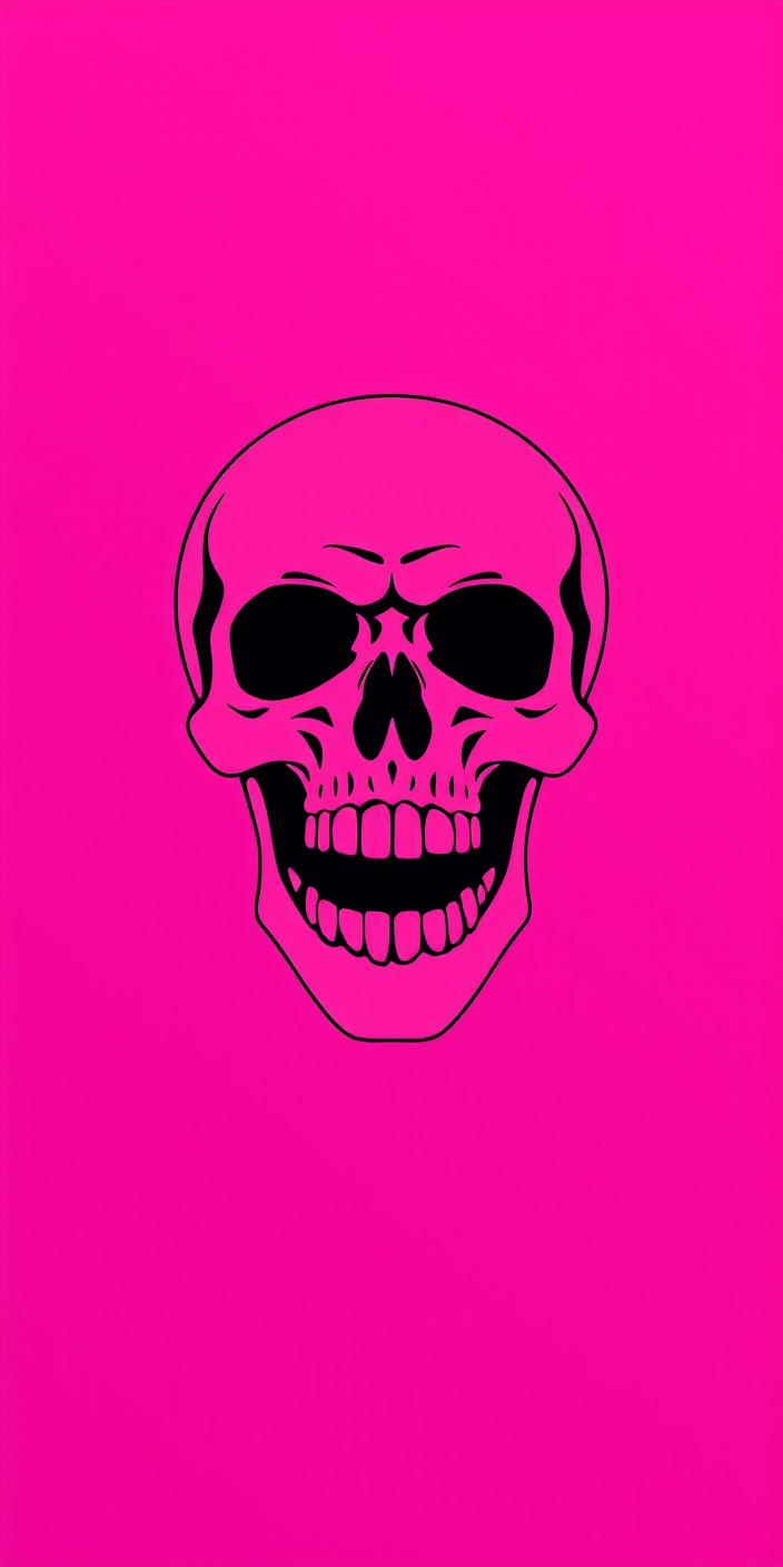 Pink skull 5 Phone Wallpaper