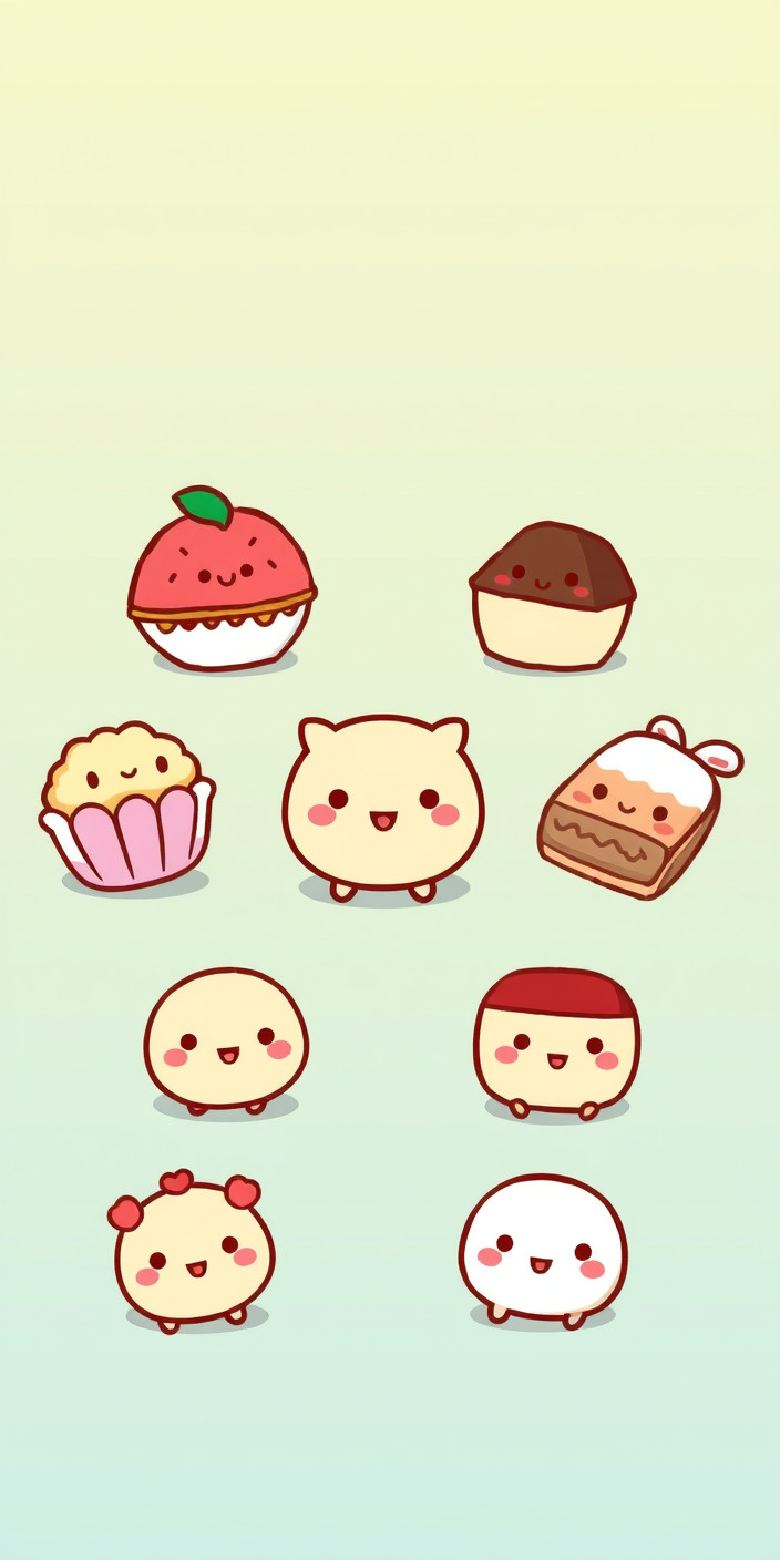 Kawaii food 2 Phone Wallpaper