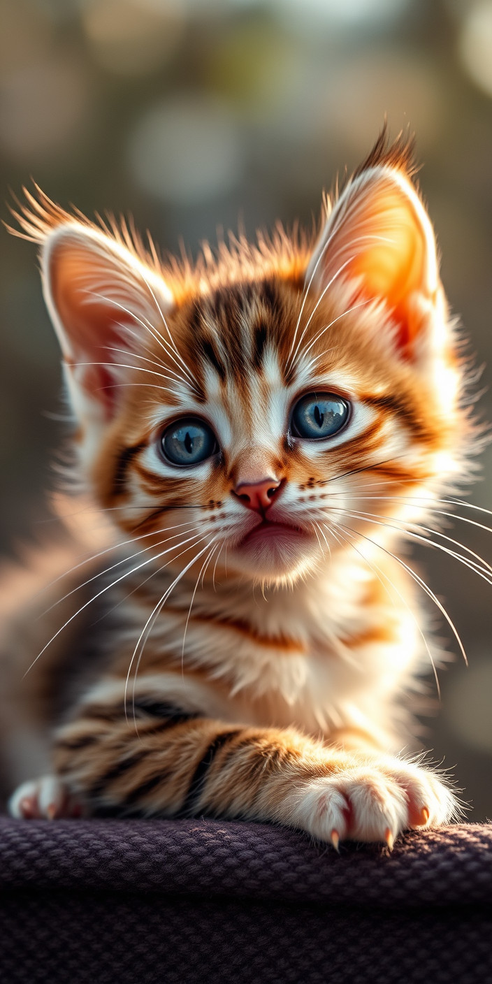 Cute kitten 2 Phone Wallpaper