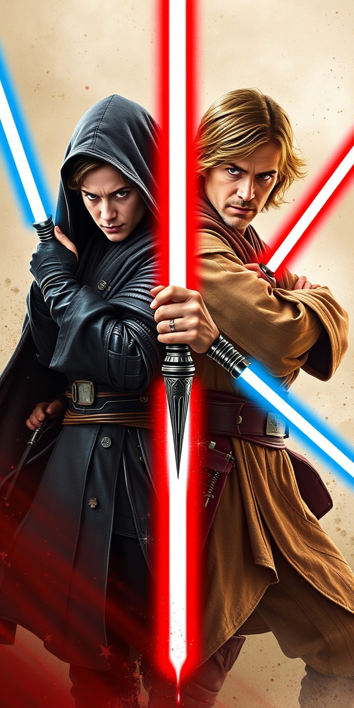 Anakin vs obi wan 3 Phone Wallpaper