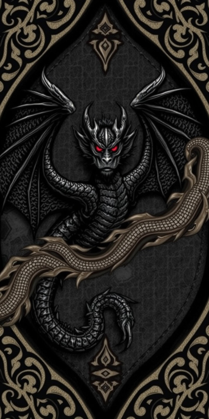 Gothic dragon 1 Phone Wallpaper
