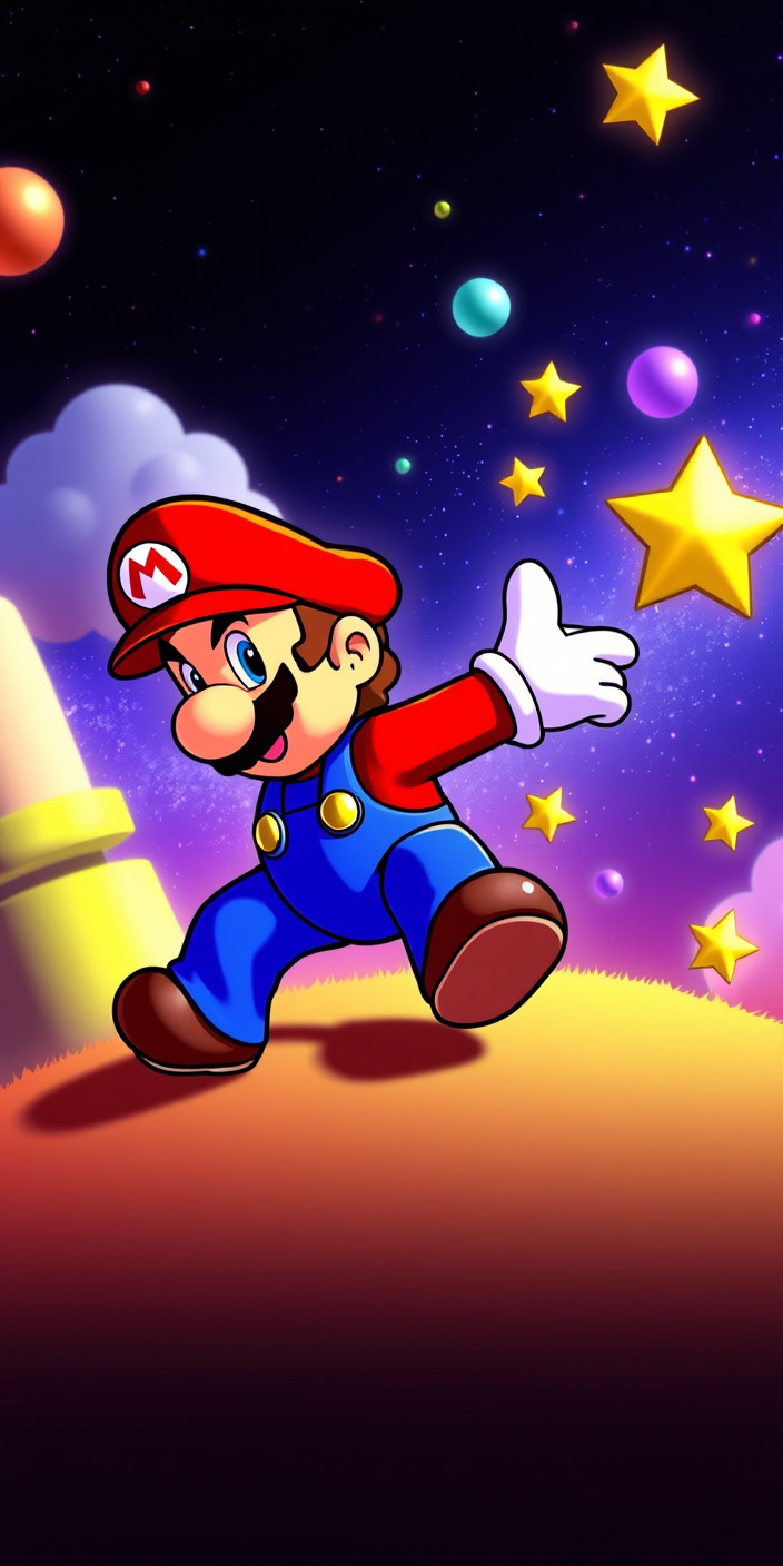 Super mario galaxy 5 Phone Wallpaper
