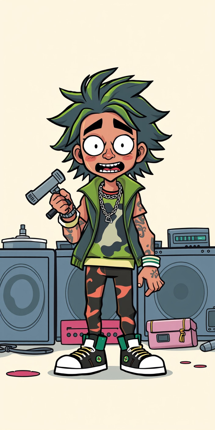 Lil pump cartoon 3 Phone Wallpaper
