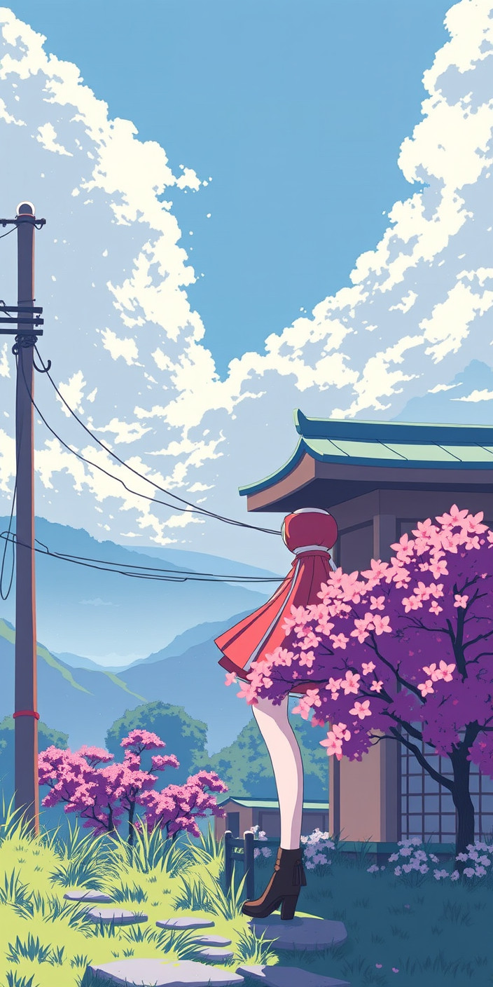 Sayori 5 Phone Wallpaper