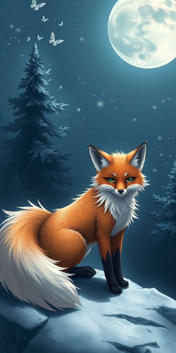 Fox girl 1 Phone Wallpaper